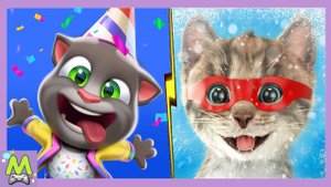 Говорящий Том vs Маленький Котенок.Какой Котик Лучше.Вечеринка на День Рождения против Маскарада