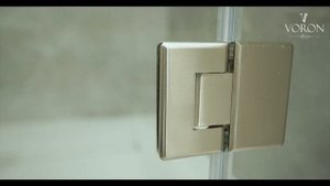 Душевая кабинка из стекла с маятниковой дверью