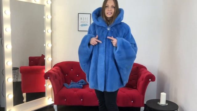 ?Голубая норковая шуба NAFA ✨Греция✨Монто- летучая мышка✨ смотреть онлайн