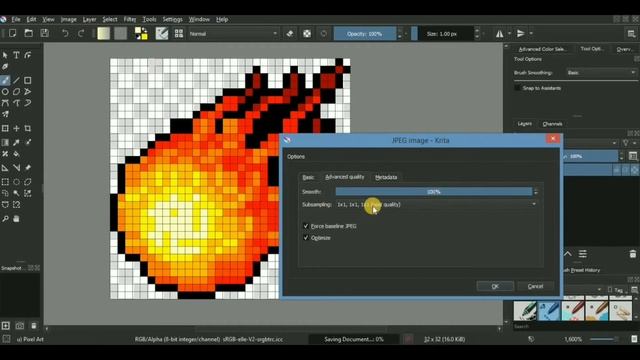 How to Draw Pixel Art in Krita | Pixel Art Exporting Tutorial | Easy Beginner Friendly guide