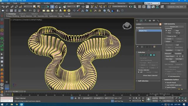 3Ds Max 2020 Parametric Modeling of Round bench Tutorial | Editable Poly Tutorial