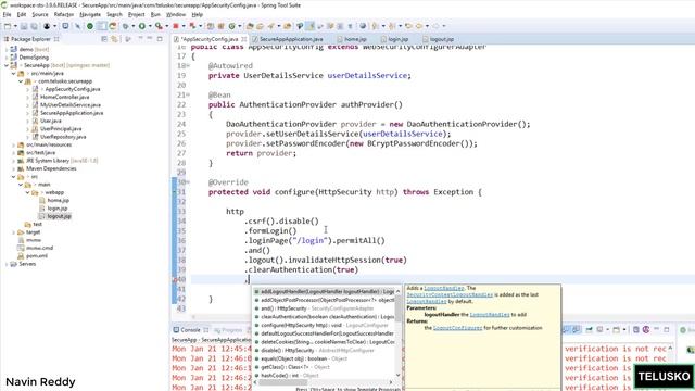 Spring Security Form Login part 6 смотреть онлайн
