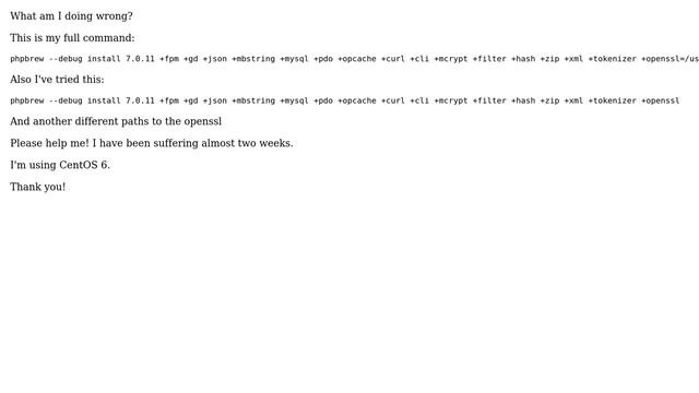 DevOps & SysAdmins: PHPBREW configure: error: Cannot find OpenSSL's смотреть онлайн