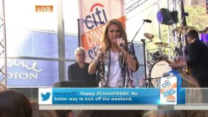 Celine Dion - Because You Loved Me - Live on Today Show  22/07/2016