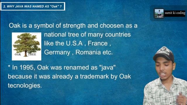 welcome to java course/what is java/why Java was named as Oak/why Java name java @sumitcoding2634
