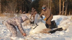 Снегоходе Буран 28 сил.