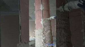 Штукатурка радиусных колонн. Процесс и особенности.