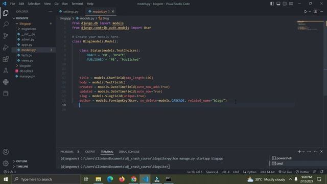 Django Crash Course 2023 - Models in Django - #3