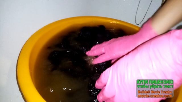 Стираем шерсть щёлоком. смотреть онлайн