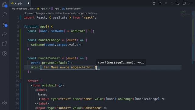 Kontrollierte Formulare in React | React Grundlagen смотреть онлайн