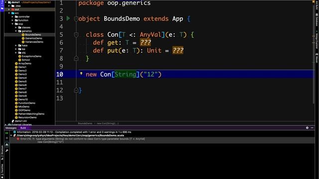 44) Scala generics. Bounds смотреть онлайн