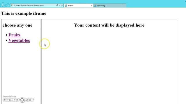 HTML5 and CSS3 Tutorial : frames and iframes example