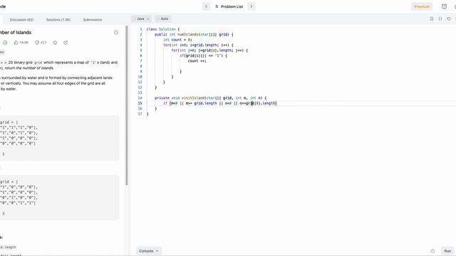 Amazon/Google/Microsoft Coding Phone interview Question | Count Number of Islands | Java | Recursio смотреть онлайн