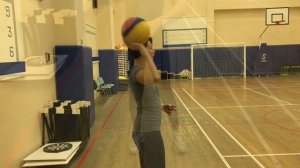 Водное поло (тренировка на суше,работа с мячом)water polo