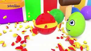 Яйца с сюрпризом и Шарики Учим цвета Учим формы Surprise eggs Развивающий мультик для детей