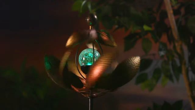 Copper Flower Solar Wind Spinner (2SP6079) from Evergreen Garden смотреть онлайн