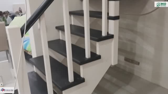 Русская лестница. Монтаж готовой лестницы.