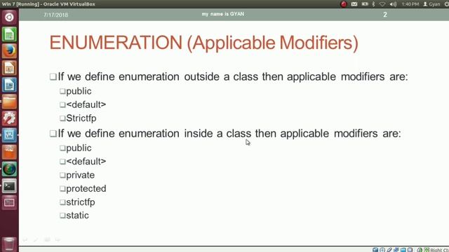 Enumeration ( enum ) in Java | #2 | Modifiers of enum ( Enumeration ) in Java