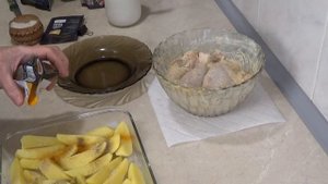 картофель запеченный с курицей в духовке