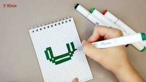 Как нарисовать АРБУЗ по клеточками - мини рисунки как рисовать