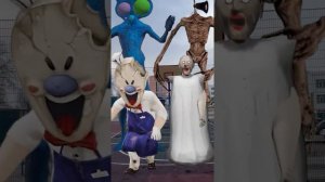 Сиреноголовый Мультяшный кот Гренни Мороженщик Поп ит головый в реальности!