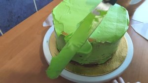 Торт Майнкрафт с пряниками без мастики