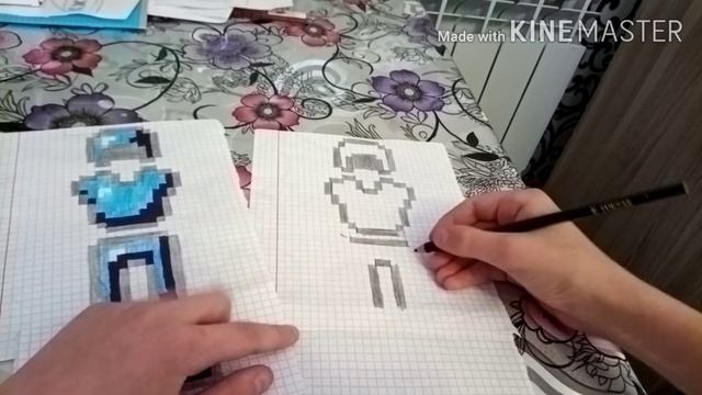 КАК ПО КЛЕТКАМ НАРИСОВАТЬ АЛМАЗНУЮ БРОНЮ ИЗ МАЙНКРАФТА смотреть онлайн