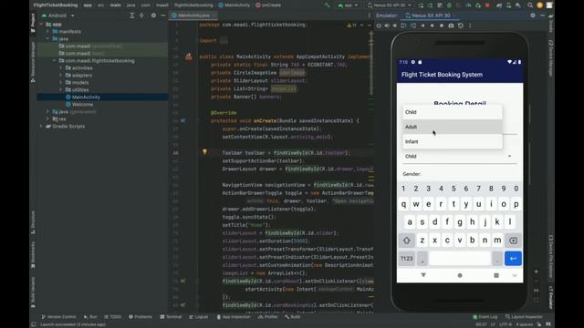 Flight Booking System | Android Project Tutorial | Android CRUD Project