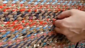 Коврик из лоскутков Плетение верёвочка