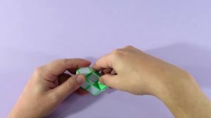 ЛОЖКА ? из змейки Рубика - схема сборки. Фигура № 55