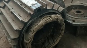 Разборка электродвигателя в металл! Сколько медь??? Часть 1