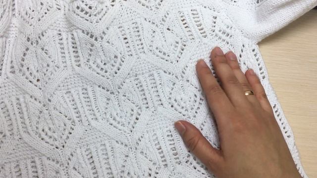 Готовая работа января//Ажурный джемпер спицами//Экспресс мастер класс/Инструкция по вязанию размер