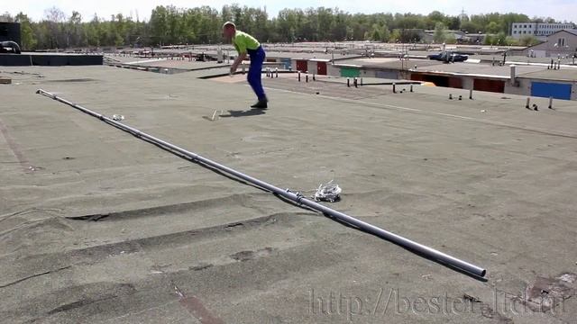 Монтаж мачты и антенны D4-145. смотреть онлайн