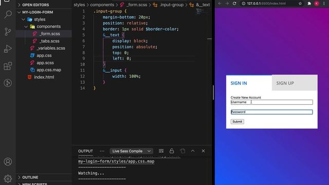 Login Form with Tabs and Simple Input Transition using HTML and CSS (SASS) only смотреть онлайн
