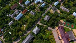 город Домодедово [aerial survey] Domodedovo city