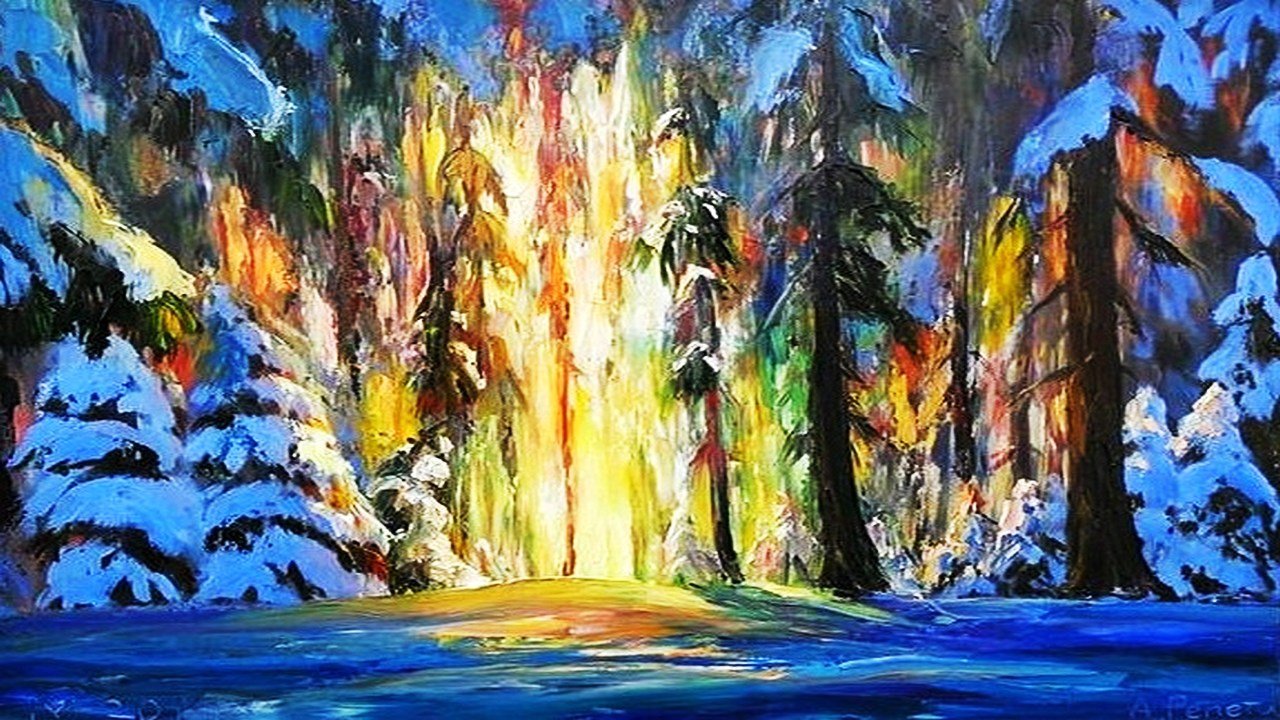 Зимние пейзажи.художника Андрея Репеты