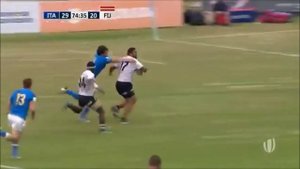 13 man Fiji Warriors run Emerging Italy ragged for try from 90 metres out