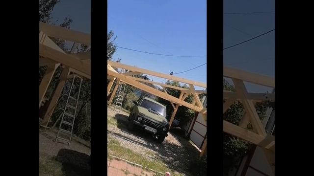 навес для авто 6х6 часть 1. смотреть онлайн