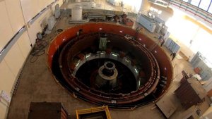 Демонтаж гидроагрегата №3 Майнской ГЭС