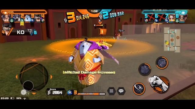 5⭐️ Boost 2 Onigashima JINBEI(Really Good Defender) SS League Gameplay | One Piece Bounty Rush смотреть онлайн