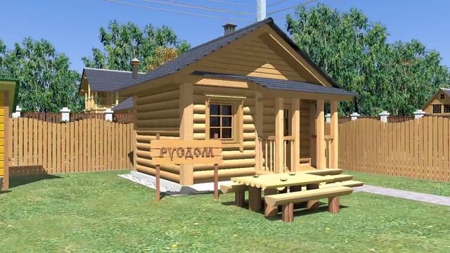 Проект маленькой дачной баньки "Дачная-1" смотреть онлайн