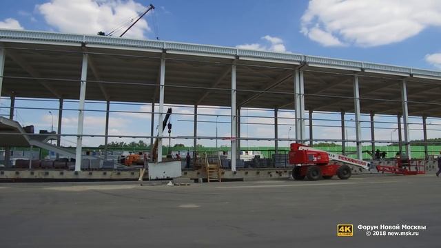 Строительство станции метро "Прокшино" 28.06.2018 смотреть онлайн