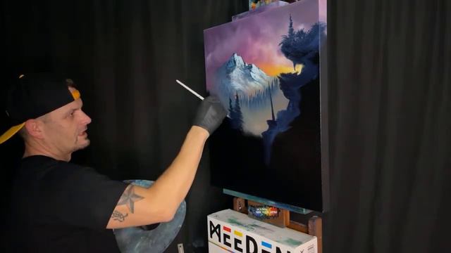 S4 Ep4 Friday Night Freestyle #PaintWithJosh #LIVEArt #OilPainting #FreeTutorial #BobRoss #Tutorial