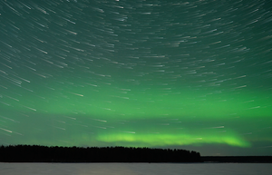 Северное сияние на Белом море (Беломорская ночь)