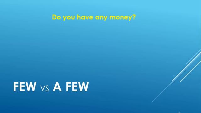 Грамматика английского языка: Few vs A Few смотреть онлайн