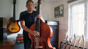 La Bella Black Nylon Tape Wound Jazz Double Bass Strings 7710N Demo & Comparison