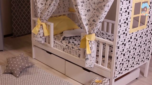 Обзор детской кровати домика «ЛУНД» смотреть онлайн