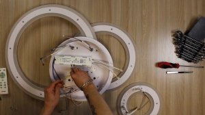 TRIPLEX ROUND 108W Сборка светодиодной люстры с пультом с пультом от Estares