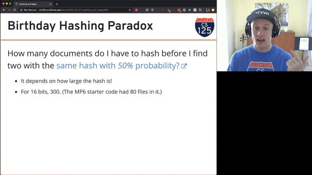 CS 125 Spring 2020: Mon 4.27.2020. Hashing and Maps смотреть онлайн