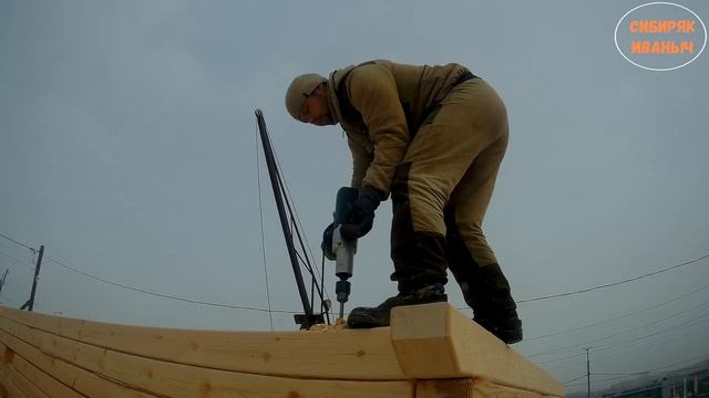 #ХорошиестроителиКрасноярск. Отличная баня 6х4 метра!!!! Строим зимой!!! смотреть онлайн